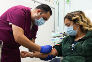 medical staff attending patient